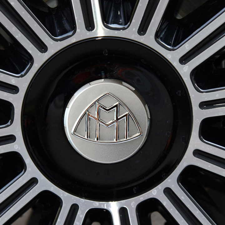 Logo chụp mâm, ốp lazang dùng cho bánh xe ô tô Maybach ZGS-003 đường kính đĩa 15cm, đường kính chân cài 7.5cm