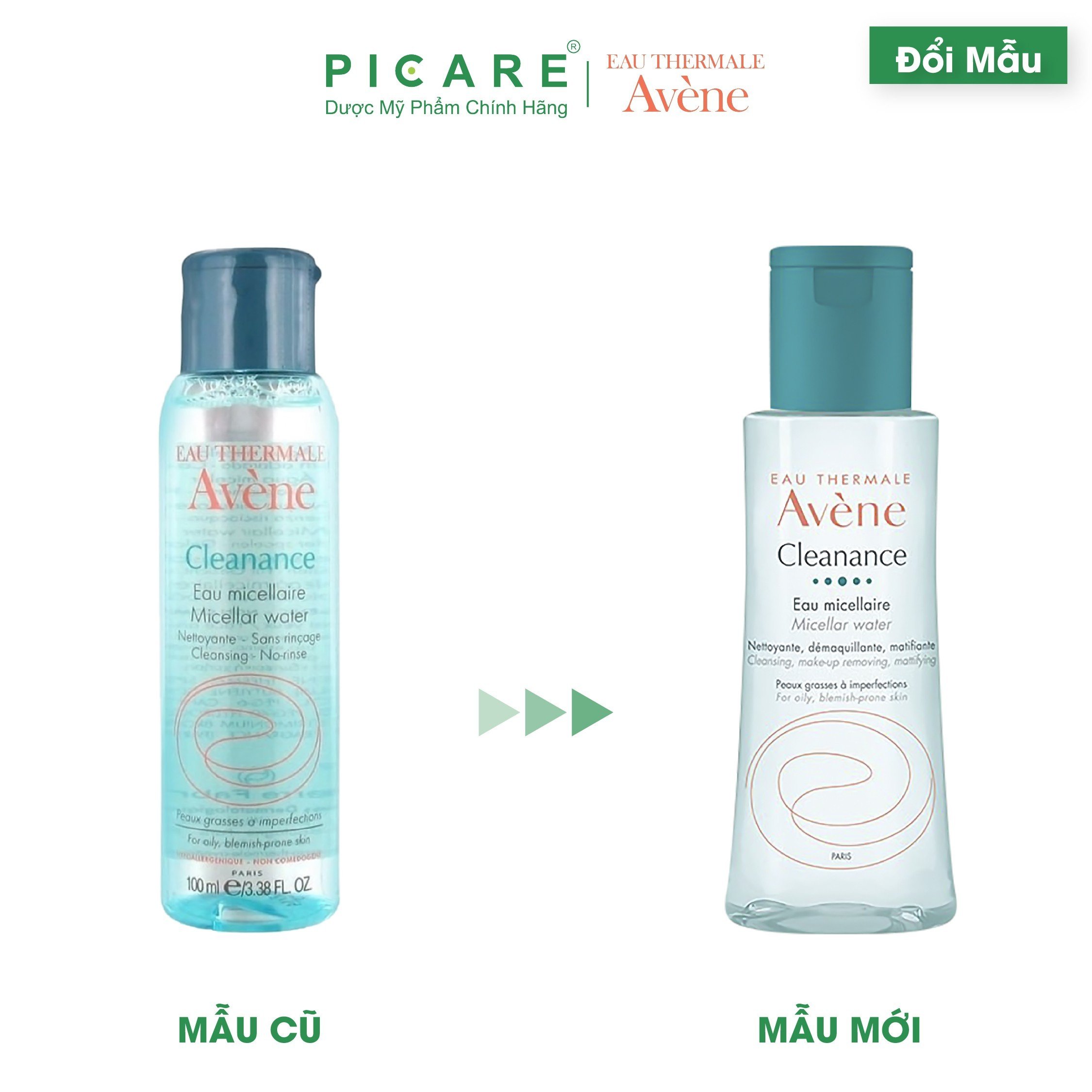 Nước Tẩy Trang Dịu Nhẹ Cho Da Dầu Mụn Avène Cleanance Micellar Water 100ml