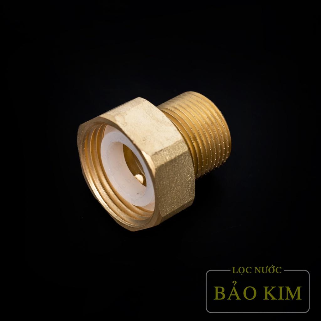 Rắc co thau, đuôi đồng hồ nước ren trong 34 ren ngoài 27 | Hàng chính hãng