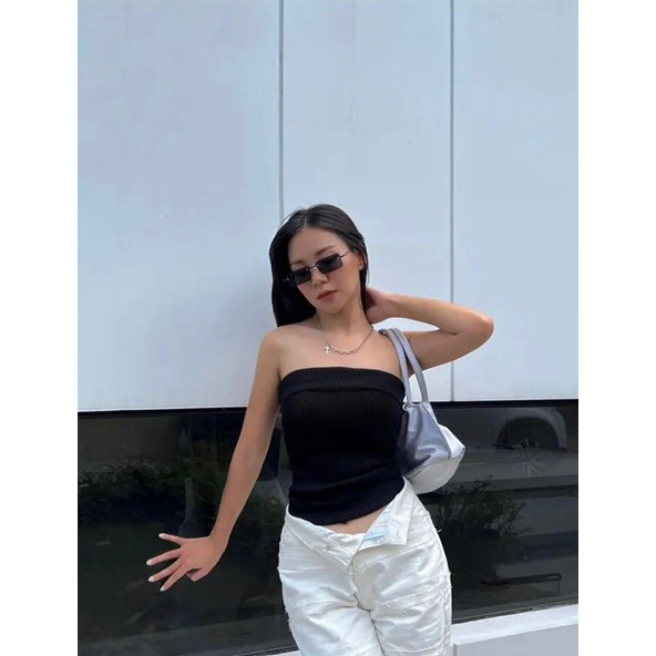 Áo ống phom dài, áo nữ quây cúp ngực ôm body