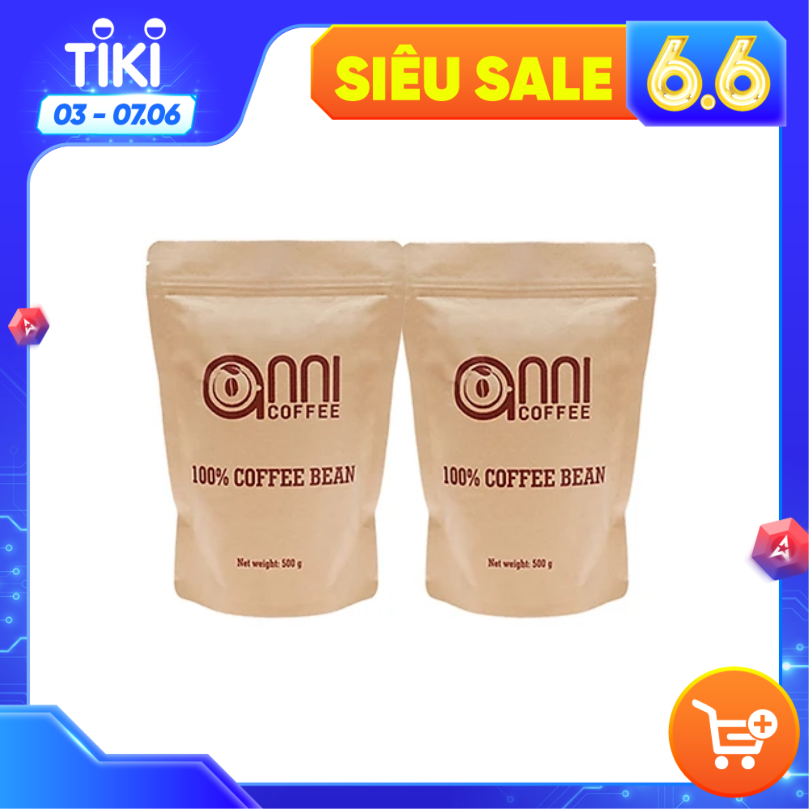 Combo 2 gói Cà phê sữa rang mộc nguyên chất (Tỉ lệ 7R:3A) Gói 500g - Cà phê dùng pha phin đậm vị, theo gu cà phê Việt Nam, cà phê chuẩn xuất khẩu, đạt FDA - Hoa Kỳ