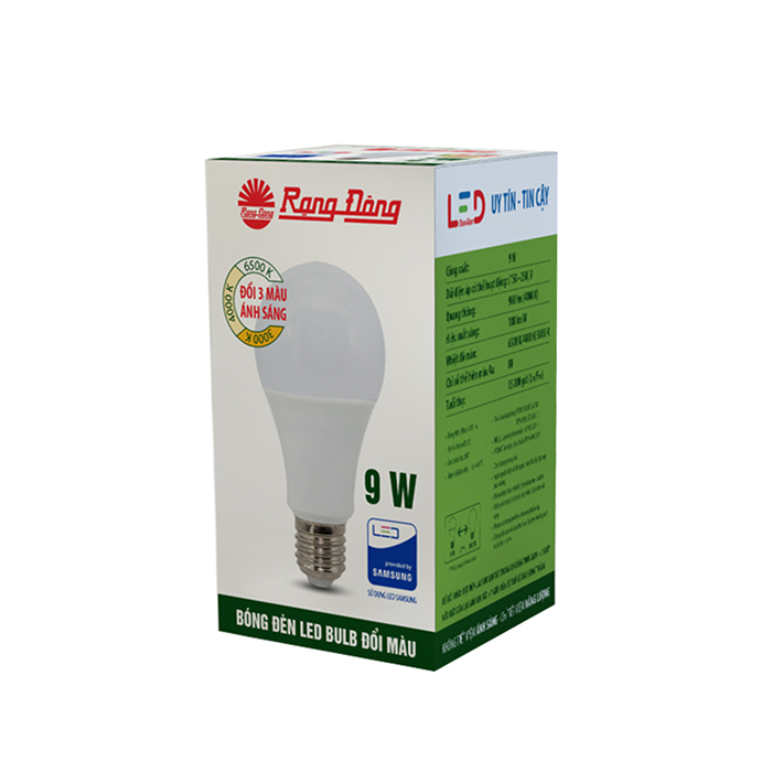 Bóng Đèn LED Bulb Đổi Màu 9W Rạng Đông Model: LED A60 ĐM/9W