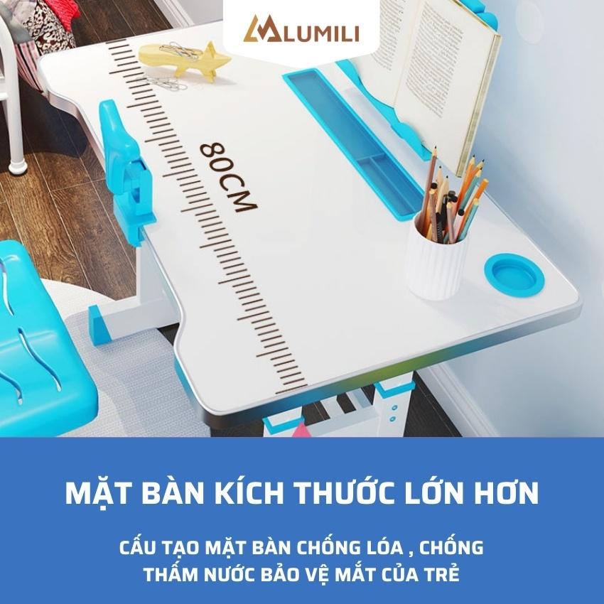 bộ bàn học sinh chống gù chống cận thông minh cho trẻ em Z04 có thể điều chỉnh độ cao ngăn bàn lớn