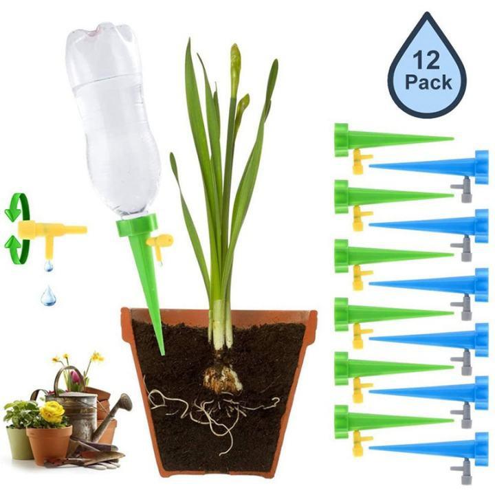 Set 10 que cắm điều chỉnh tưới nhỏ giọt lắp chai coca, pepsi, fanta Đầu tưới cây tự động