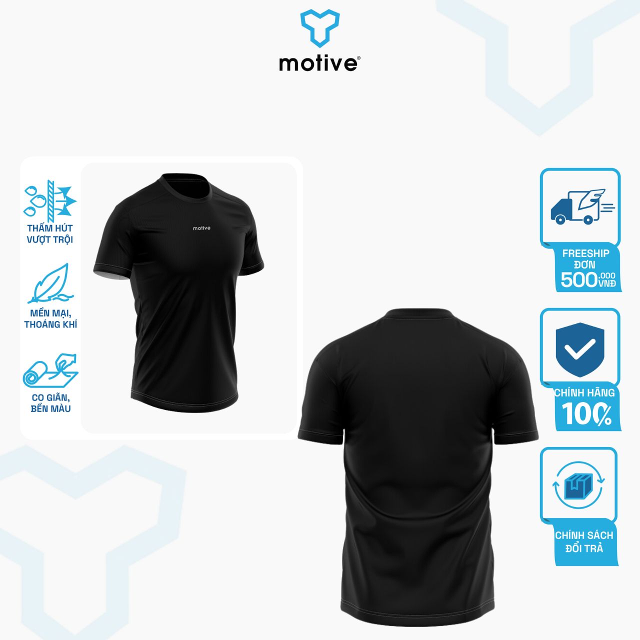 Áo Thun Thể Thao Chạy Bộ Nữ MOTIVE WM Basic Color T-Shirt - Màu Đen