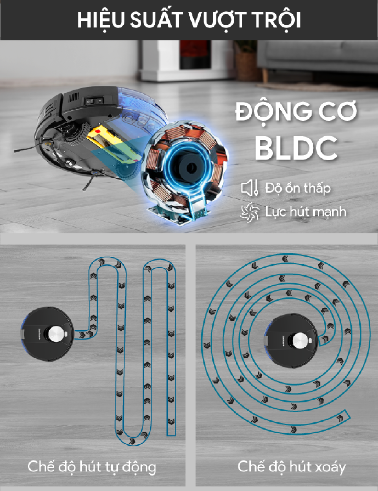 Robot Hút Bụi Lau Nhà BlueStone RVB-9731 - Lực hút: 2000Pa - Bảo hành 24 tháng - Hàng chính hãng