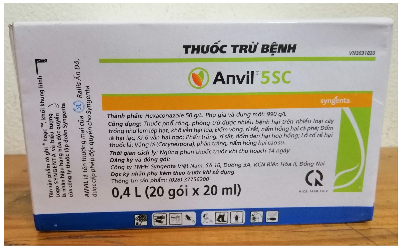 Hộp 20 Gói x 20ml, Sản Phần Trừ Bệnh ANVIL 5SC, Phòng Trừ Được Nhiều Bệnh Hại, Trên Nhiều Loại Cây