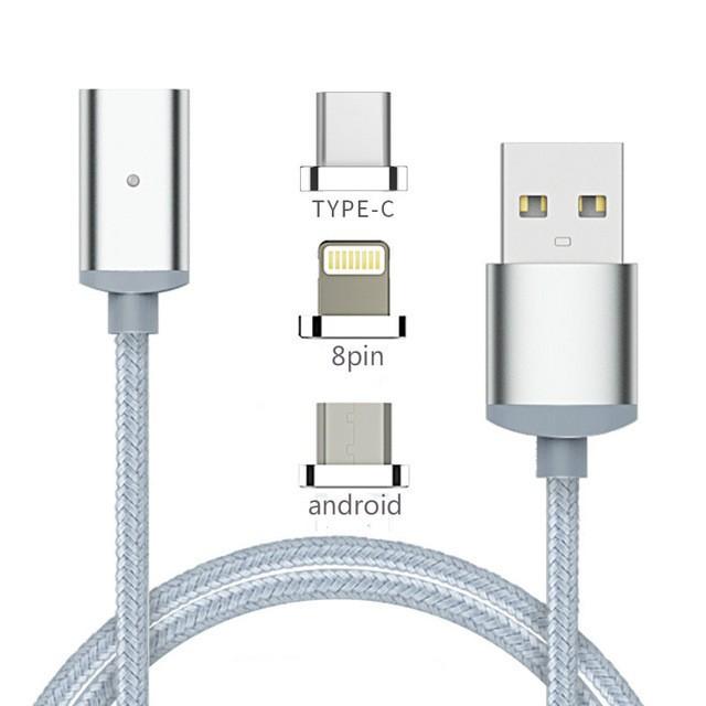Cáp Sạc Nam Châm 3 đầu Adroid / IOS / Type-C