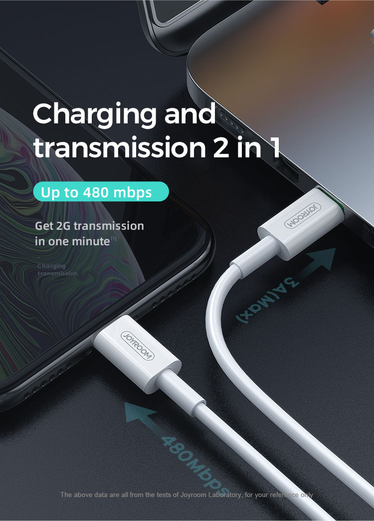 Cáp Sạc Nhanh USB-C to Lightning Chuẩn MFI Hỗ Trợ Sạc Nhanh Power Delivery Cho iPhone, iPad Joyroom S-M421 2M - Hàng Chính Hãng