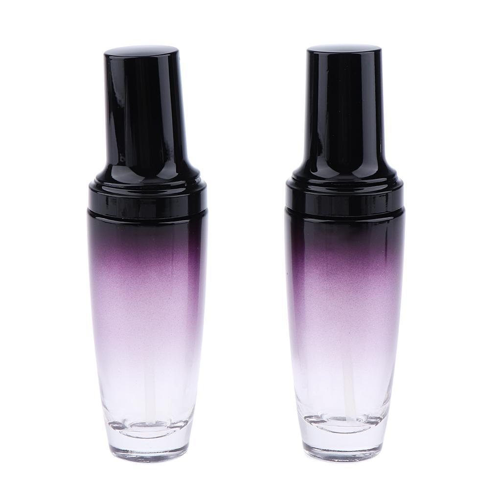 2Pcs Glass Perfume Empty Bottle Atomizer Pump Sprayer Refillable Travel