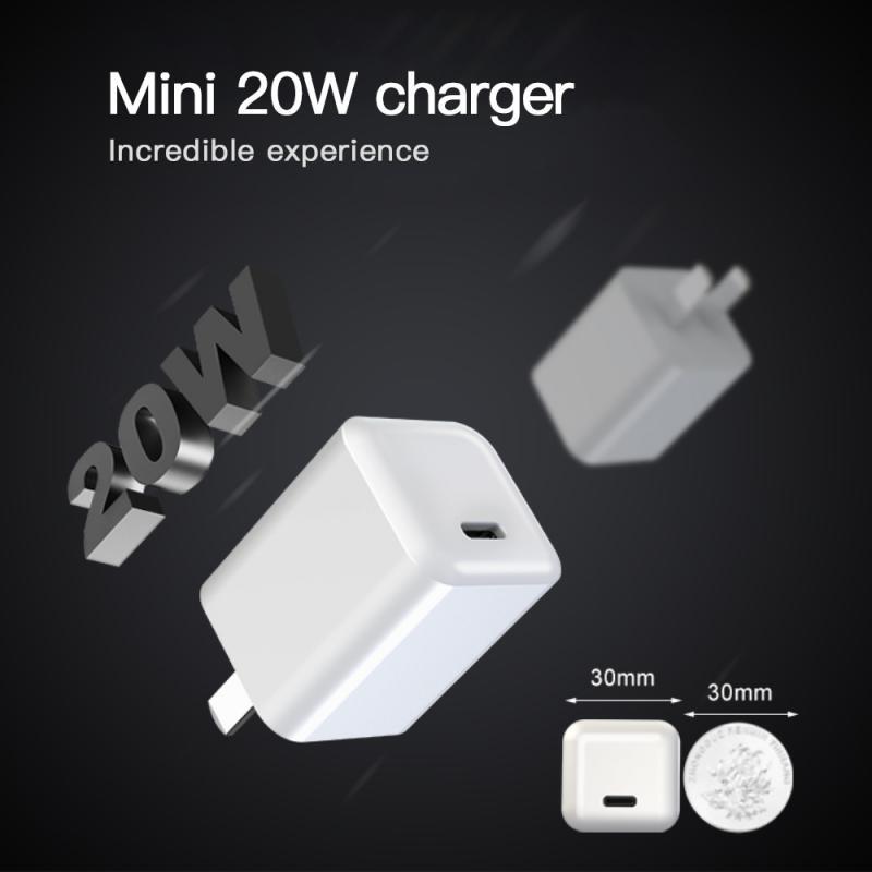 Combo Củ Sạc và Cáp Sạc 20W CAPARIES CBMN20W cho Iphone 8 trở lên, Ipad và các dòng điện thoại dùng cổng USB-C (PD) - Hàng Chính Hãng