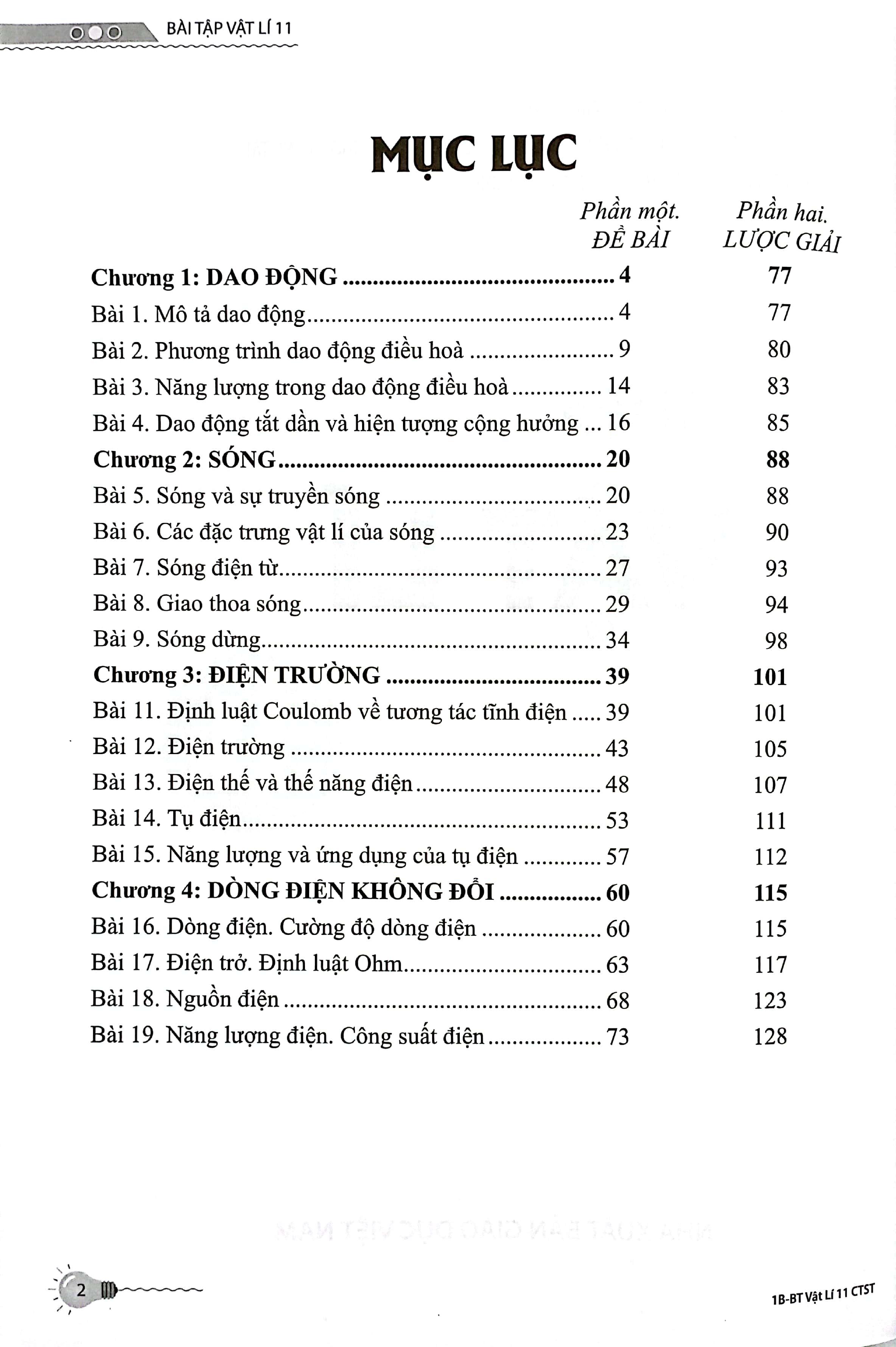 Bài Tập Vật Lí 11 (Chân Trời) (Chuẩn)
