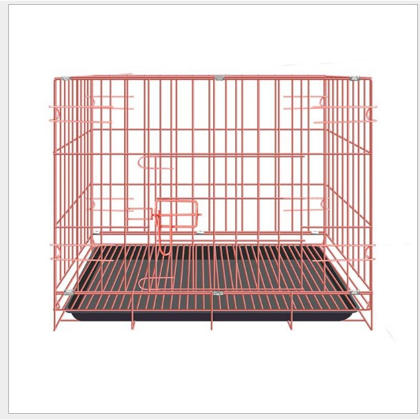 Chuồng pet gấp gọn - lồng nuôi chó mèo sơn tĩnh điện tặng kèm khay vệ sinh
