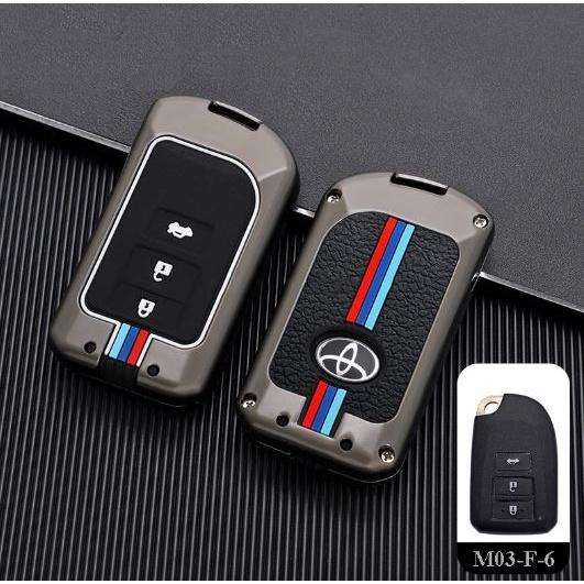 Ốp Bảo Vệ Chìa Khóa Xe Toyota Vios, Yaris 2019 - 2022 Mẫu Chìa Thông Minh - Chất Liệu Hợp Kim Kẽm Cao Cấp