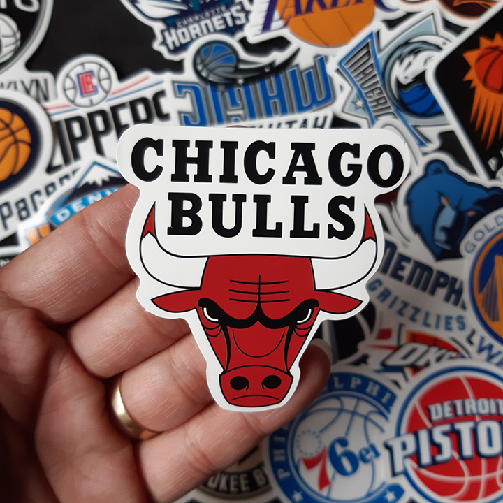 Bộ Sticker dán cao cấp chủ đề NBA - Dùng dán Xe, dán mũ bảo hiểm, dán Laptop...