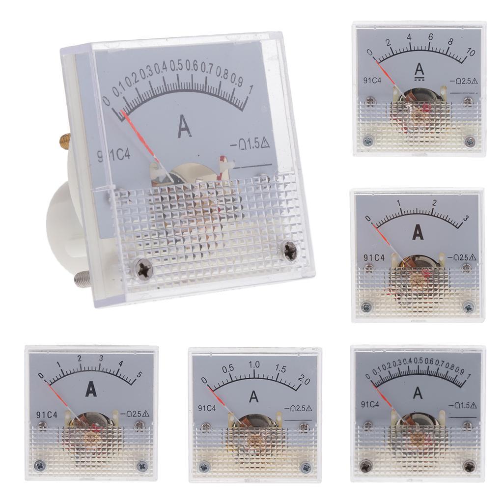 2-pack DC Analog Panel Mini AMP Meter Gauge Tester Ammeter 91C4 0-2A/0-10A