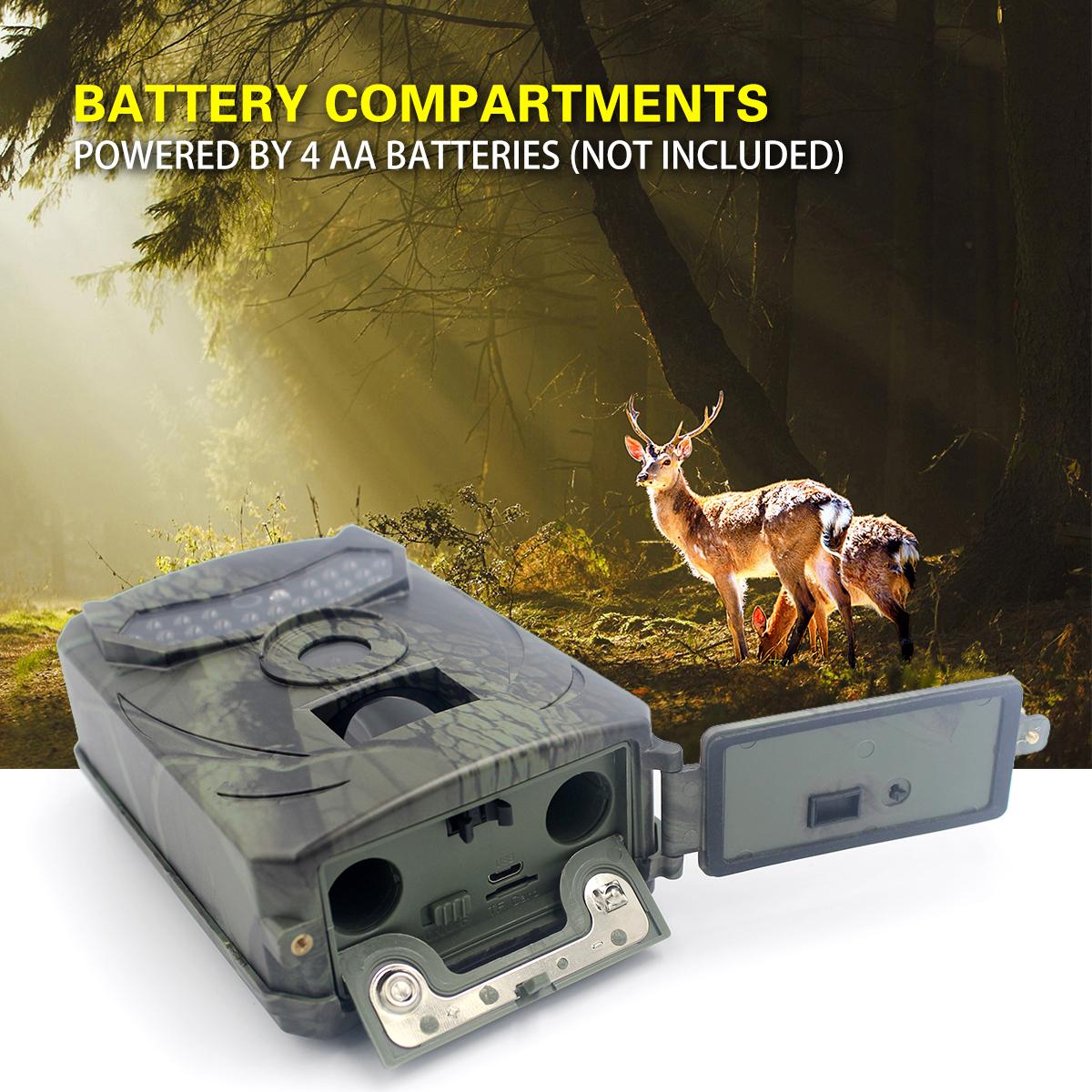 PR100C 20MP 1080P Wildlife Hunting Trail and Game Camera Security Camera IP54 Waterproof Outdoor Infrared Night Vision Hunting Scouting Camera