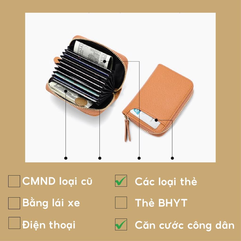 Ví nữ ngắn mini cầm tay thời trang PERFECT FOR YOU đựng tiền nhỏ gọn chất da xước cao cấp cực đẹp PFY30 - Micocah