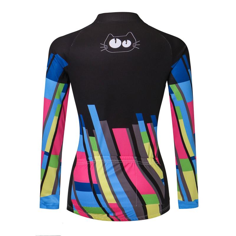 Weimostar Cat Women's Cycling Jersey Long Sleeve Xe đạp Quần áo xe đạp thoáng khí Đường đua xe đạp MTB Bike Tops Color: Model 8 Size: S
