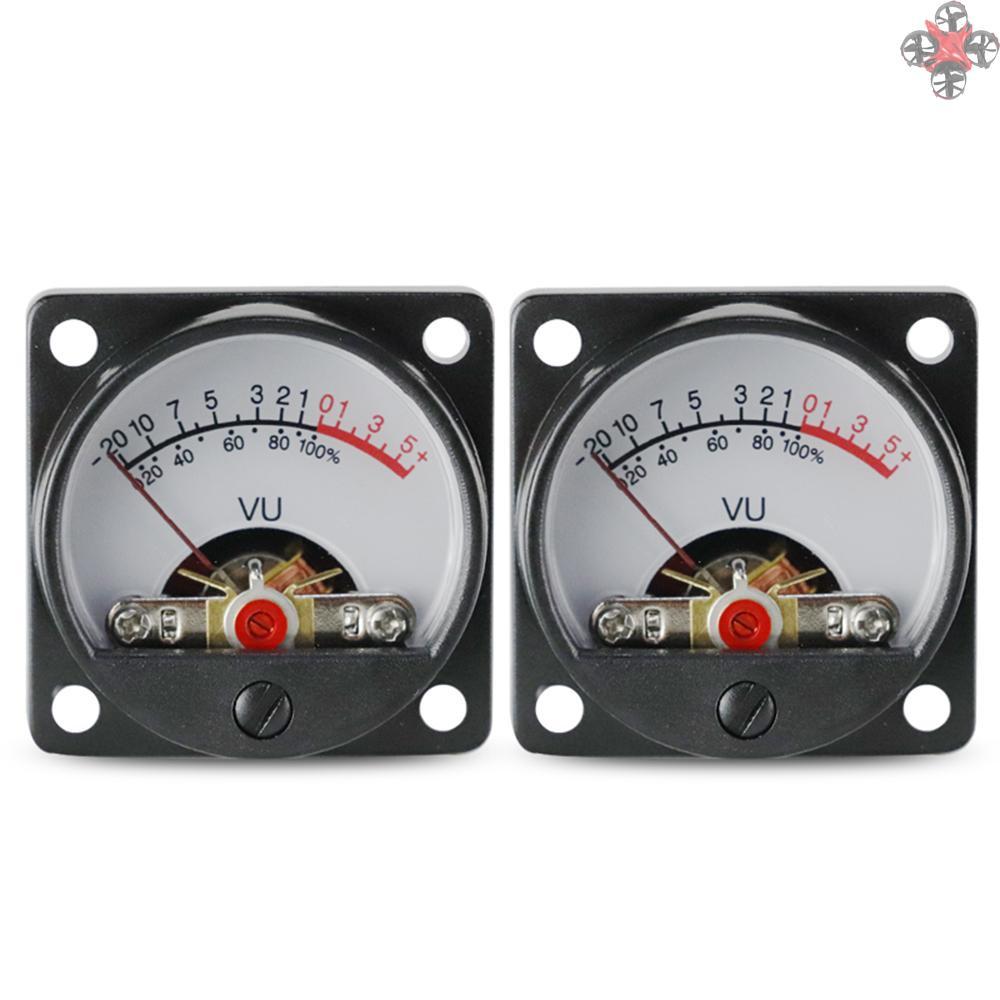 2*500μA Panel VU Meters Double Volume Unit Level Meter Indicator with Back Light Plastic Shell 650Ohm Internal DC Resistance