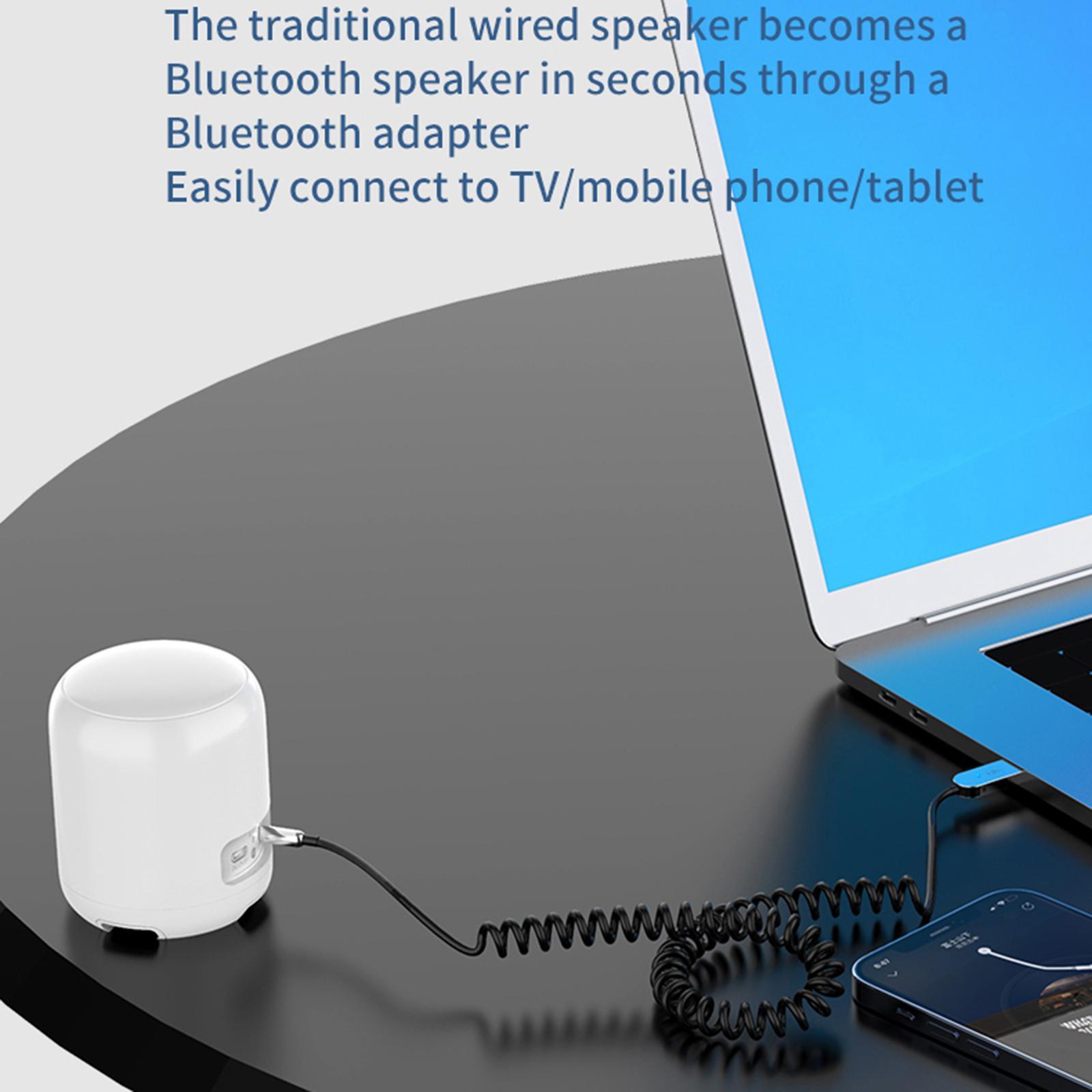 Car Bluetooth Receiver, Noise Cancelling Stereo Kit Handsfree Call 5.0 with Built-in Microphone/ Audio Wireless AUX Adapter for Home Audio