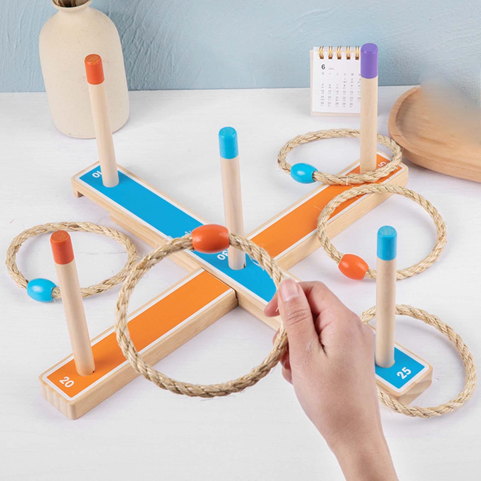 Hook Tossing Game Outside Toys Playset Interactive 3-12 Kids Gift Carnival Games Sport Activity Fun Summer Toy for Park Picnic Garden