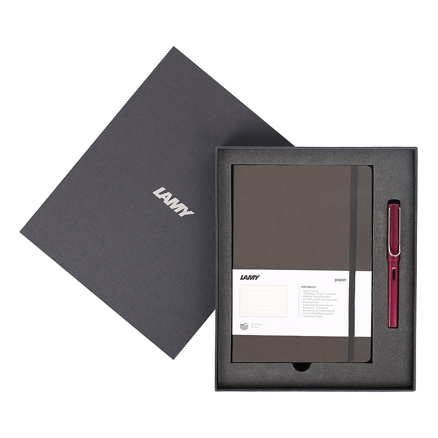 Gift Set Lamy Notebook A5 Softcover Umbra + Lamy Al-Star Purple - GSNAl0014