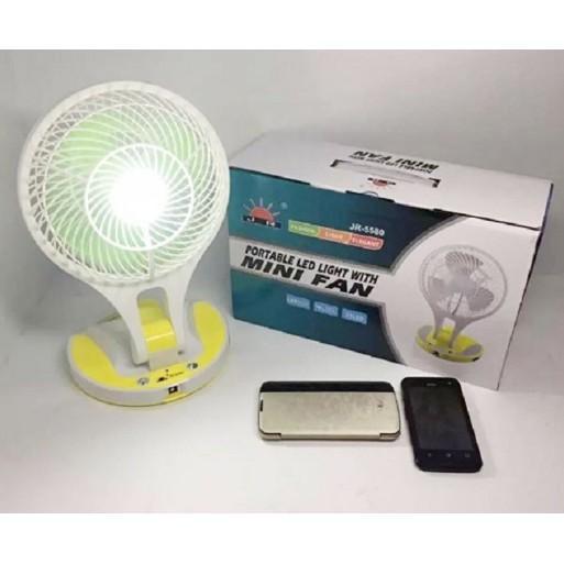 Quạt Sạc Tích Điện Đèn Led Gấp Gọn Minifan 5580 - Giao Hàng Toàn Quốc