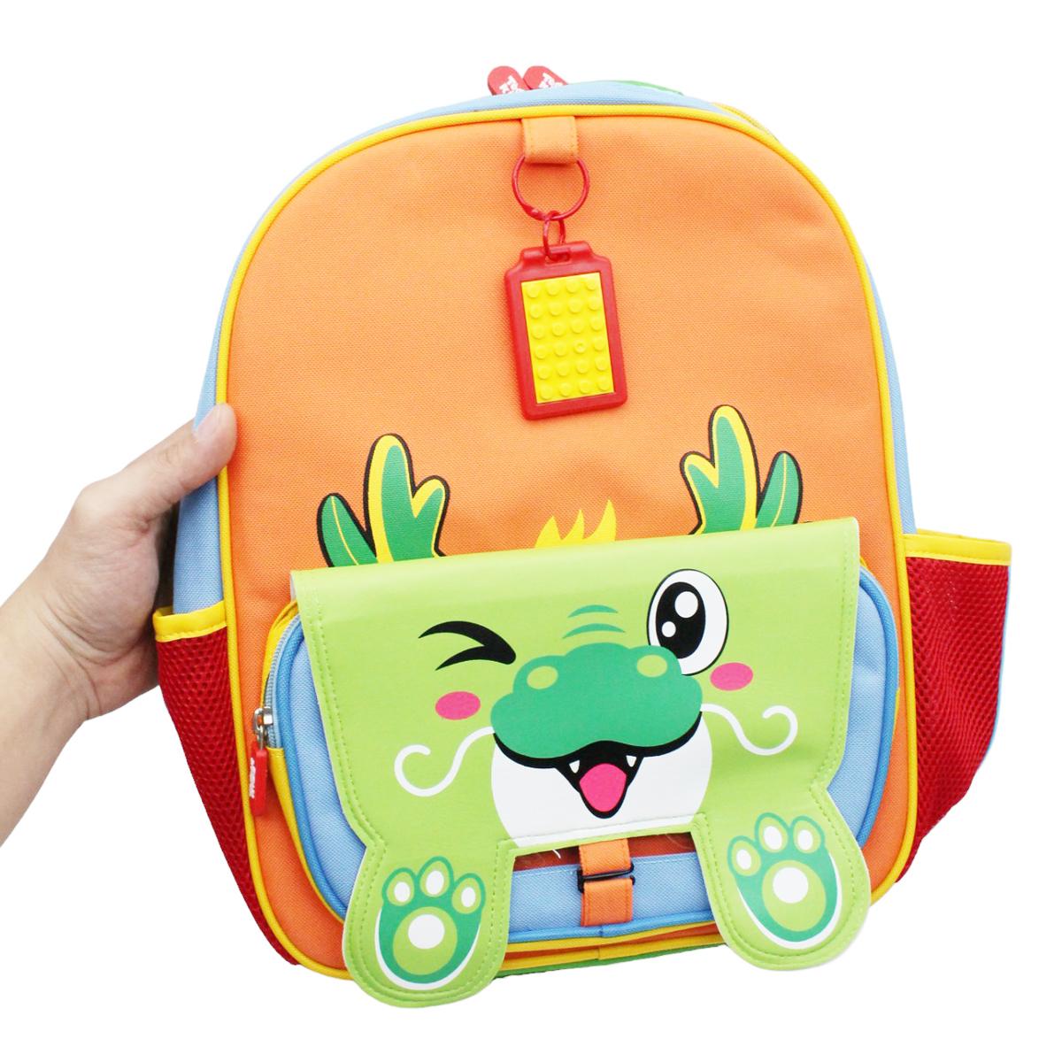Ba Lô Học Sinh Sáng Tạo Cá Nhân Hóa Kèm Bình Nước Rồng Và Ngựa - ToonyKids TN00423-005