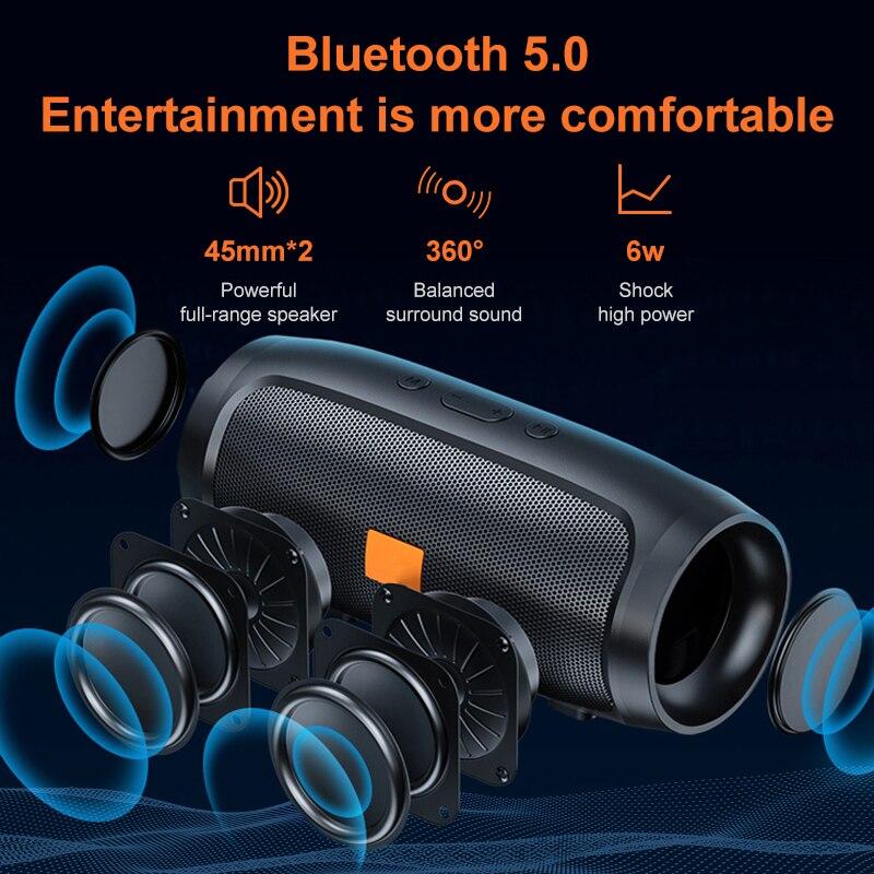 Loa Bluetooth Loa Kép Âm Thanh Nổi Ngoài Trời Tfusb Phát Fm Giọng Nói Phát Sóng Loa Siêu Trầm Di Động 50 Loa Không Dây Color: Red