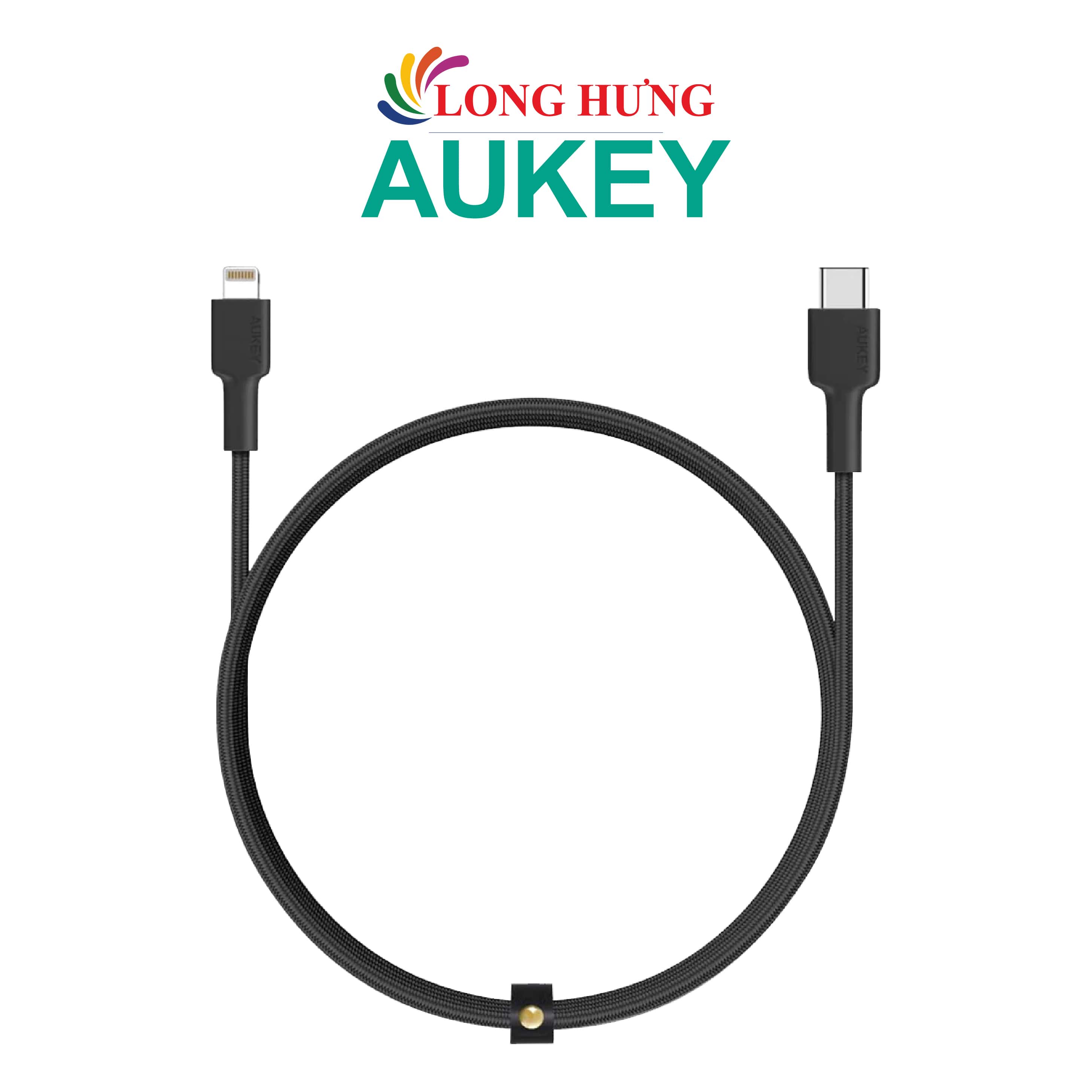 Cáp USB Type-C to Lightning Aukey Impulse Braided CL 0.9m CB-CL3 - Hàng chính hãng