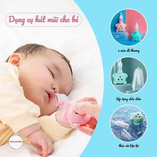 Dụng Cụ Hút Mũi An Toàn Cho Bé Silicon Hình Gấu Tiện Lợi Cho Bé