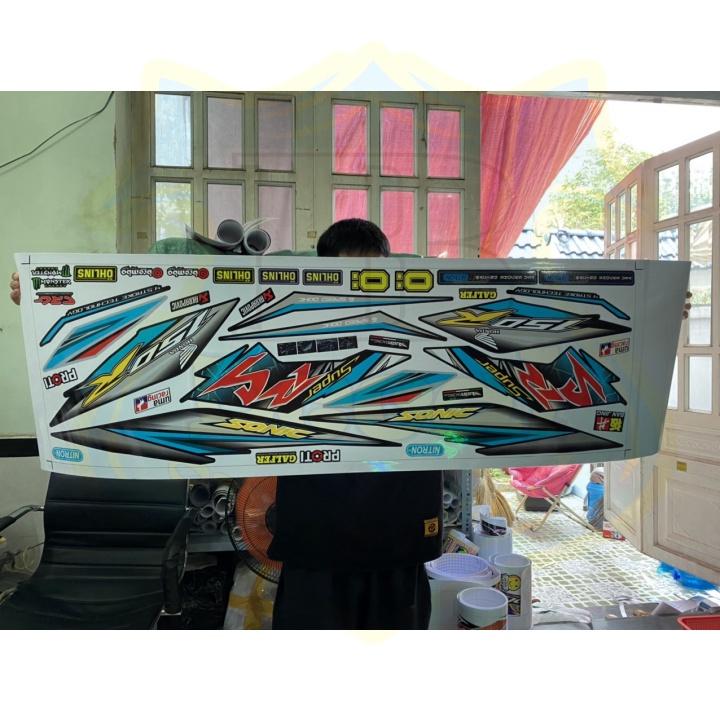 Tem rời dành cho sonic 150 xanh đen RS