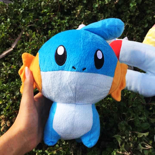 Gấu Bông Pokemon - Cá Mudkip Hệ Nước (35 Cm) Gb197 (Tặng 1 Móc Khóa Dây Da Pu Đính Đá Lấp Lánh)