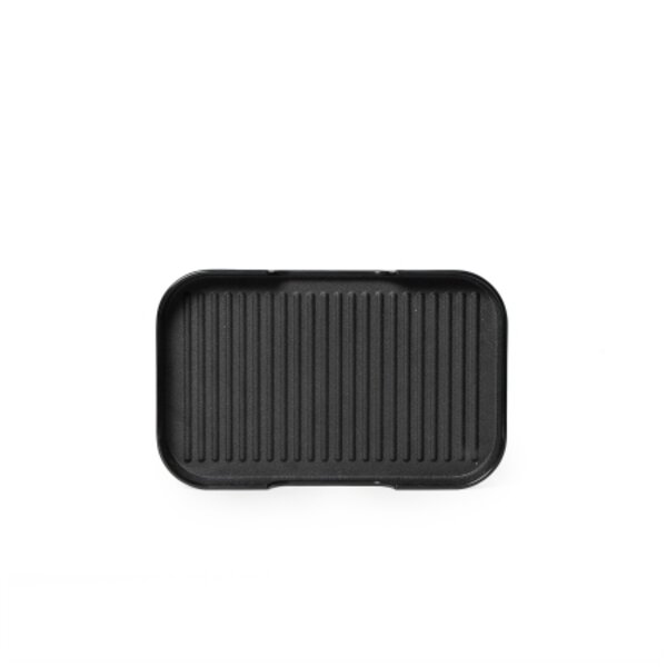Khay chữ nhật đựng Sushi,Buffet, nướng BBQ,lẩu nhựa Melamine nhám đen kiểu Hàn Quốc Size 23.5cm