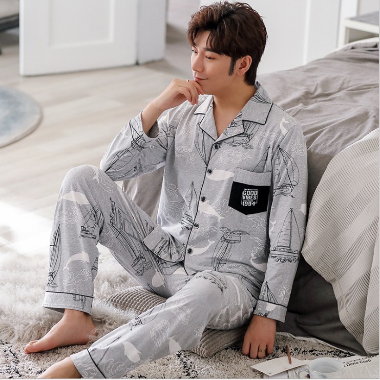 COMBO 2 BỘ PIJAMA NAM COTTON 100% SIÊU THOÁNG MÁT, MẶC ĐƯỢC 4 MÙA TRONG NĂM