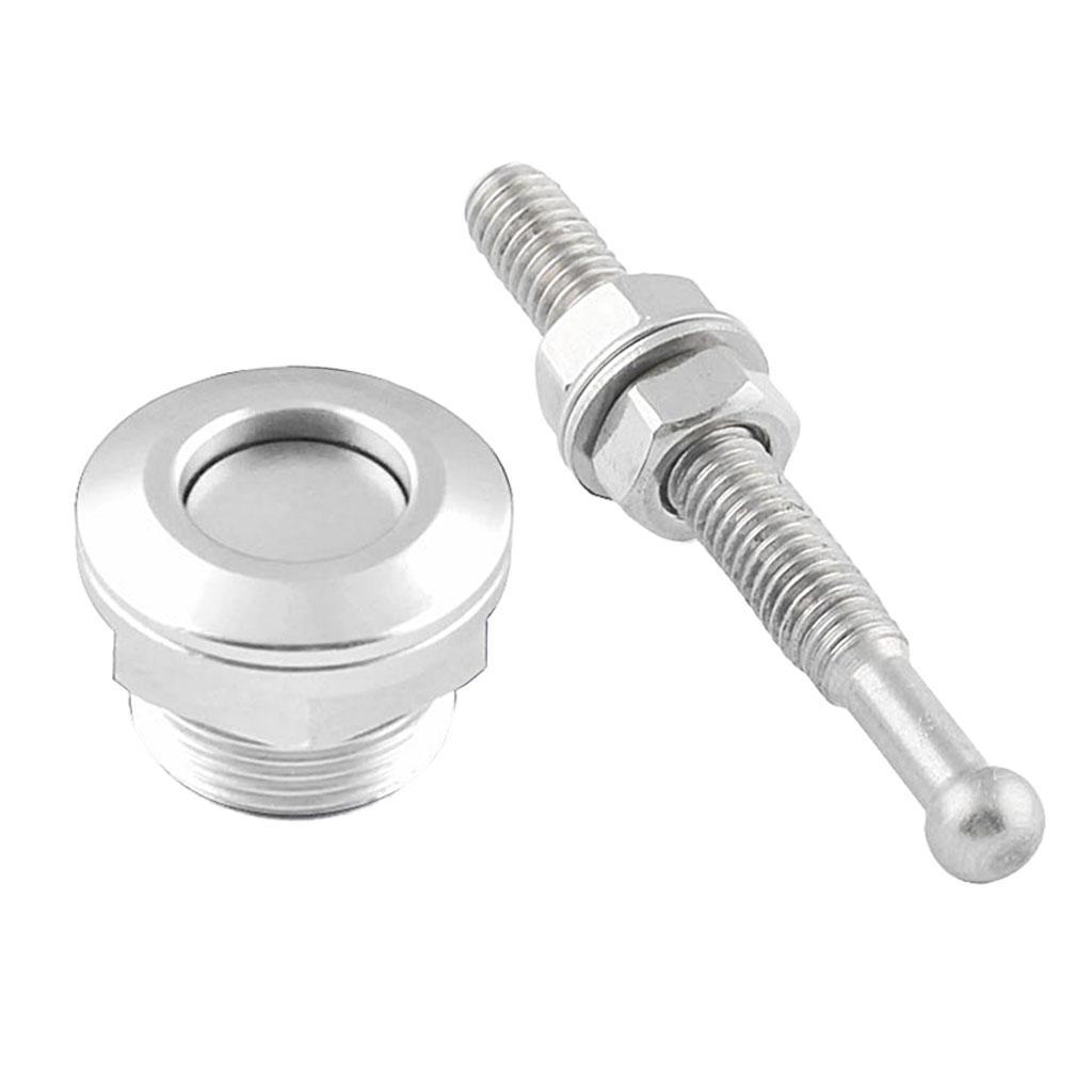 10pcs Bonnet Hood Pins Lock Kit 7/8" Push Button Quick Release Latch Silver
