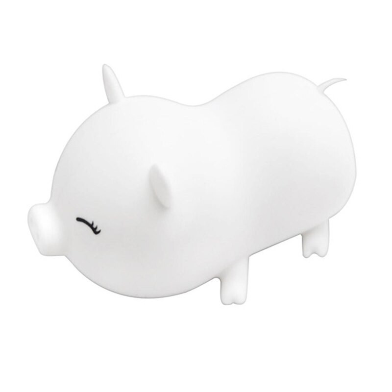 Đèn Ngủ Silicone Trang Trí Nhiều Màu Sắc Hình Heo Dễ Thương - Cute Pig