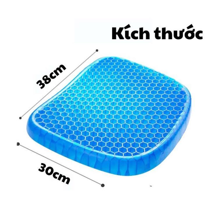 Đệm Ngồi 3D 2 Lớp Thoáng Khí - Đệm Gel Tổ Ong Đàn Hồi Lót Ghế - Chống Đau Mỏi Lưng (PD7091)