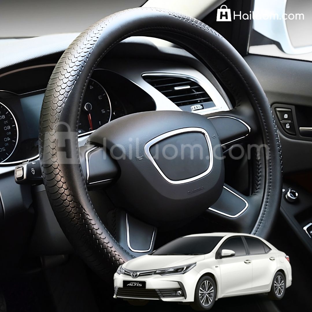 Bọc Vô Lăng ô tô cho TOYOTA ALTIS Da Thật Họa Tiết Da Rắn Cao Cấp