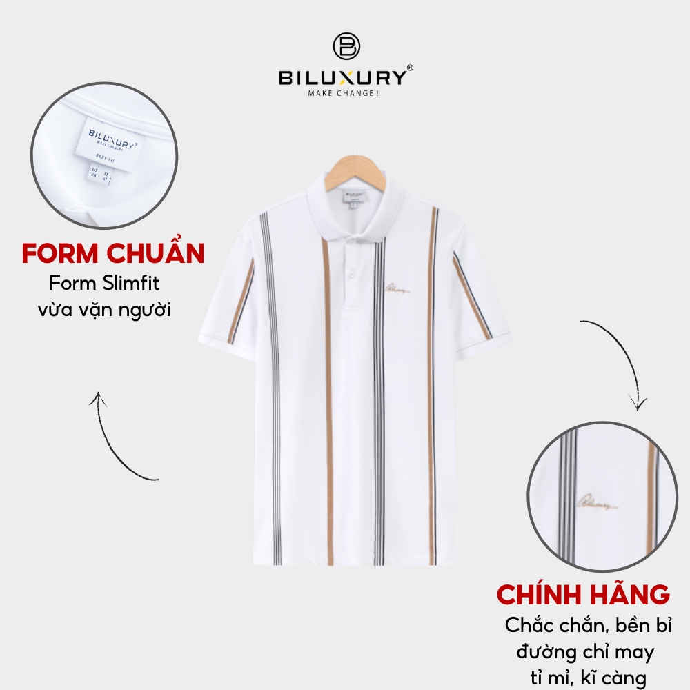 Áo Polo Vải Cotton Mềm Mịn, Thoáng Mát, Thấm Hút Nhanh, Chống Nhăn 7APCH024TRK