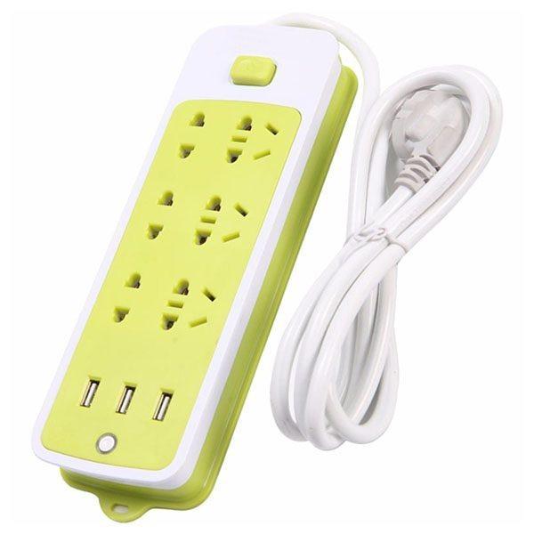 Ổ điện thông minh kiêm cổng sạc pin điện thoại xanh