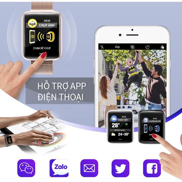 Đồng hồ thông minh smartwatch theo dõi sức khỏe nghe gọi điện thoại tin nhắn