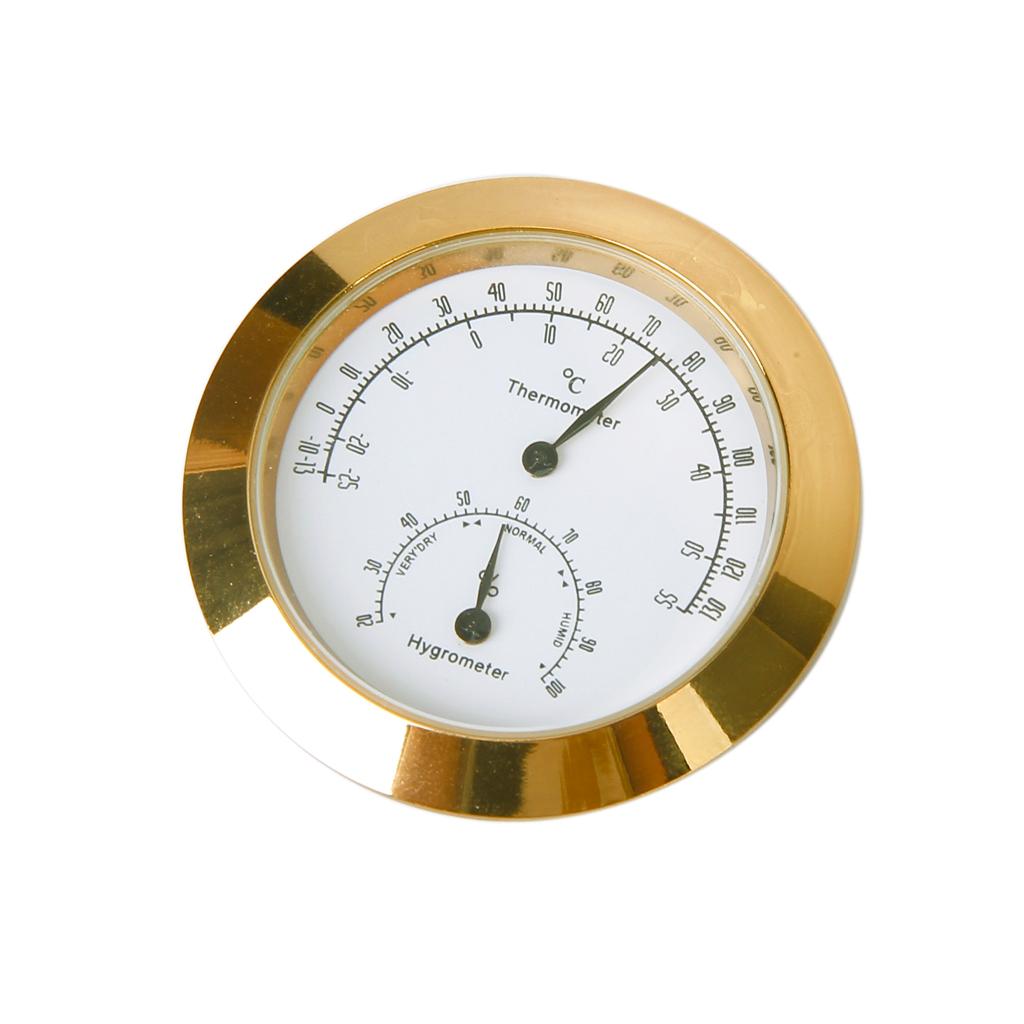 Guitar Thermometer Hygrometer, Golden