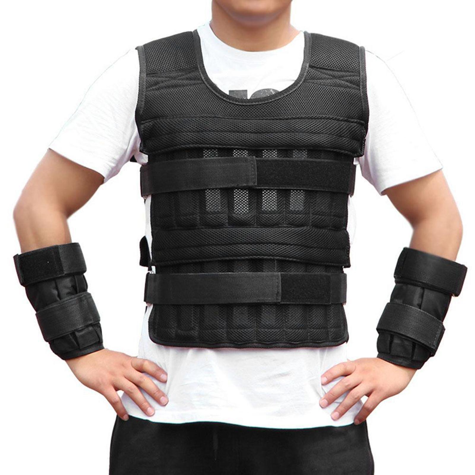 50kg Weight Vest Adjustable Loading Weight Jacket Exercise Training Fitness