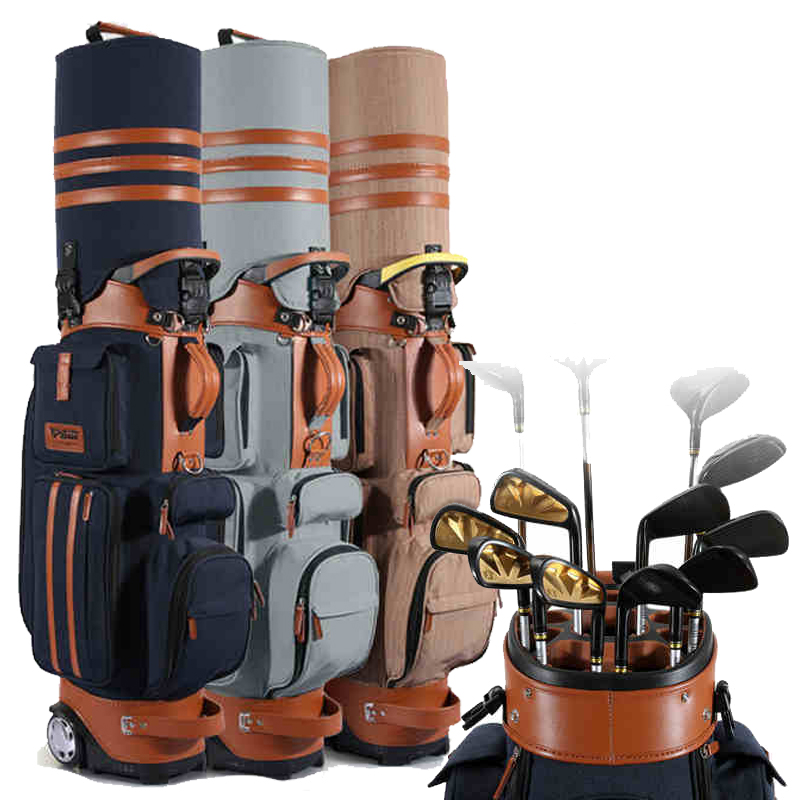 TÚI GẬY GOLF FULLSET NẮP CỨNG TÍM THAN - PGM GOLF BAG MULTI-FUNCTION - QB040