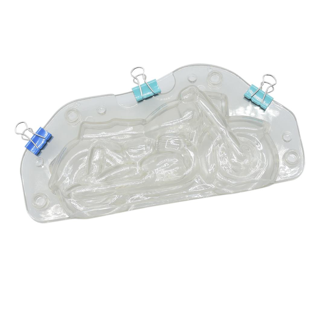 DIY 3D Motorcycle Cake Mold Soap Ice Mould For Candy Chocolate Bake Tool