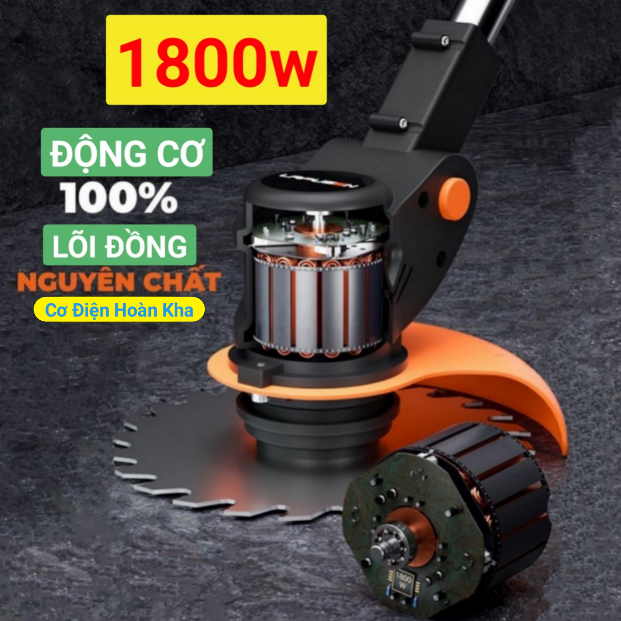 [Bát Đầu Bằng Gang] Máy cắt cỏ, tỉa cành cầm tay LAPUSEN pin khủng 15000mah, động cơ mạnh 1800w