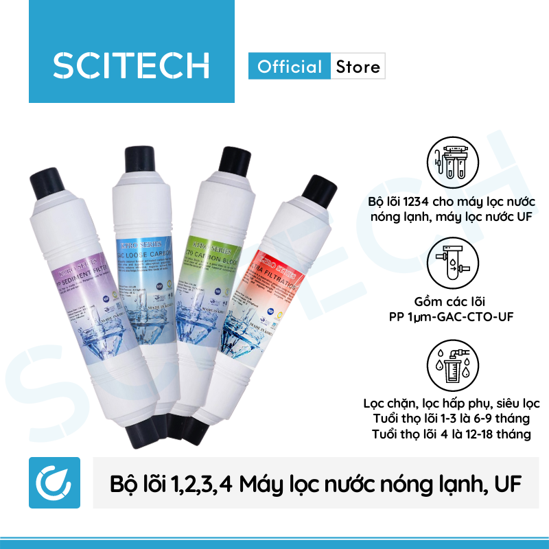 Máy lọc nước UF Scitech Ultrabox (Không dùng điện, không nước thải, lõi đúc nguyên khối thay nhanh, máy nhỏ gọn để bàn hoặc để gầm) - Hàng chính hãng