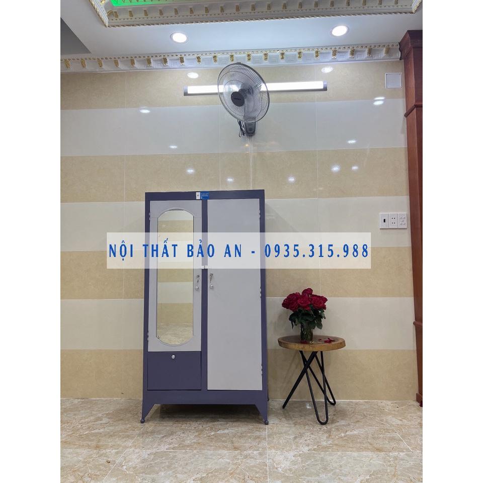 Tủ sắt quần áo cao 1m6 ngang 90cm